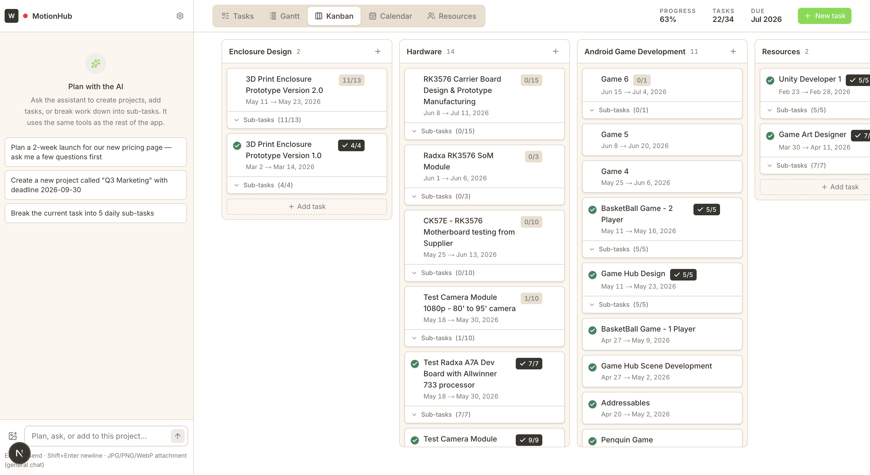 Kanban view